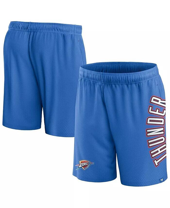 

Мужские синие сетчатые шорты Oklahoma City Thunder Post Up Fanatics, синий