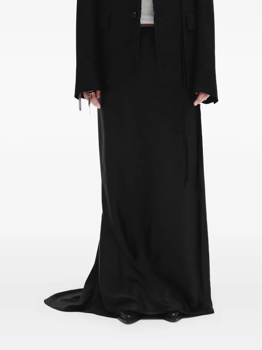 

Юбка макси из шелка Eveline Ann Demeulemeester, черный