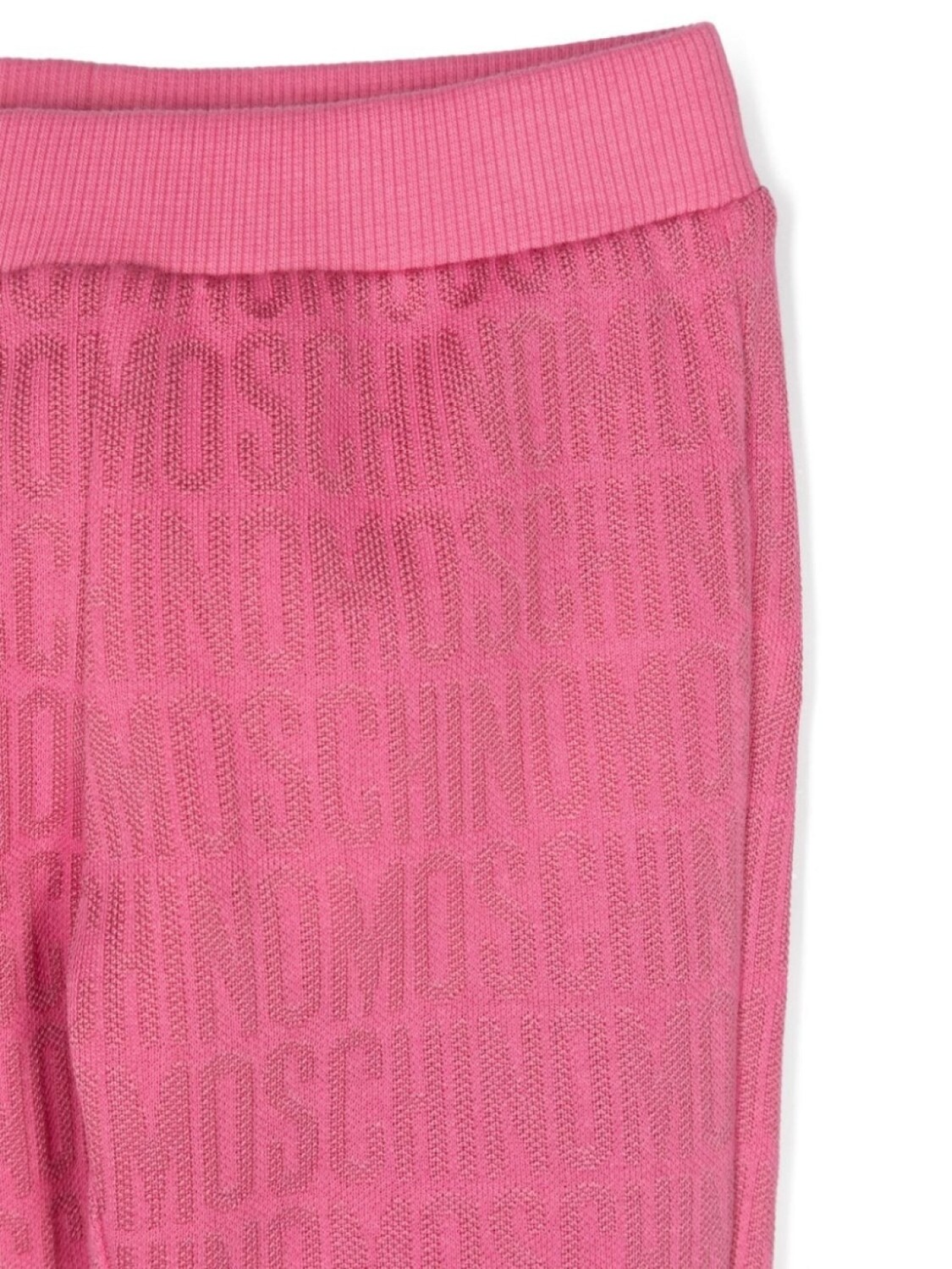 Moschino Kids спортивный костюм с логотипом и жаккардом, розовый — фото 3