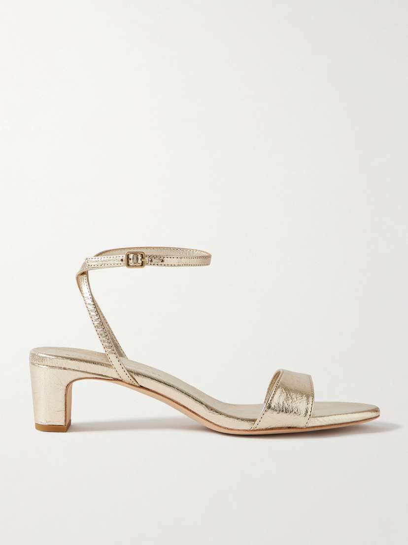 Сандалии Alice из потрескавшейся металлической кожи Loeffler Randall, золотой
