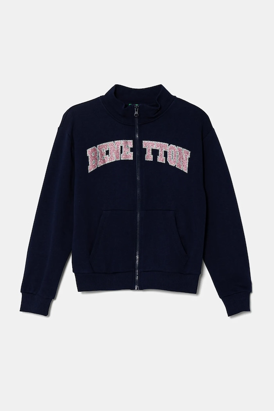 

Детская хлопковая толстовка United Colors Of Benetton, темно-синий