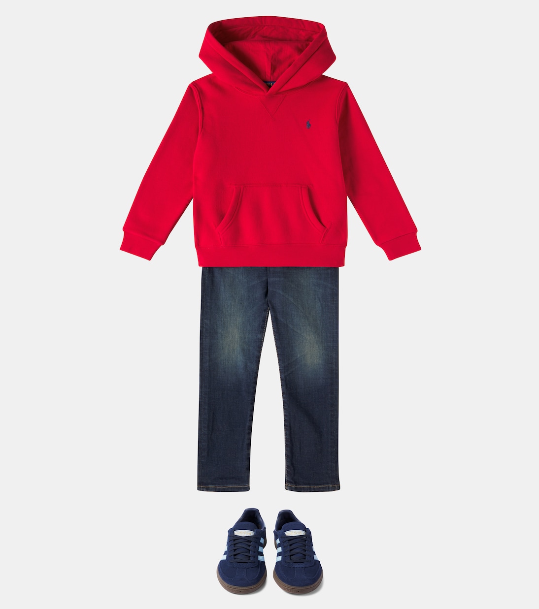 Кроссовки Handball Spezial из замши Adidas Originals Kids, Collegiate Navy/Clear Sky/Gum5 — фото 2