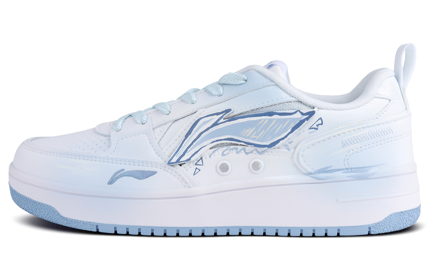 

LINING Haichuan противоскользящие износостойкие низкие кроссовки для скейтбординга мужские blue white