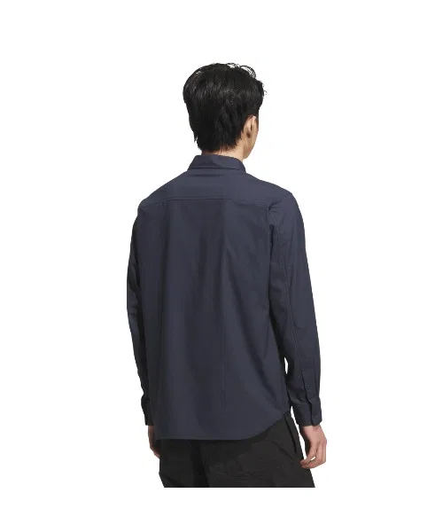 Мужская джинсовая рубашка adidas Regular Fit Button-Down Alpine тёмно-синяя — фото 3