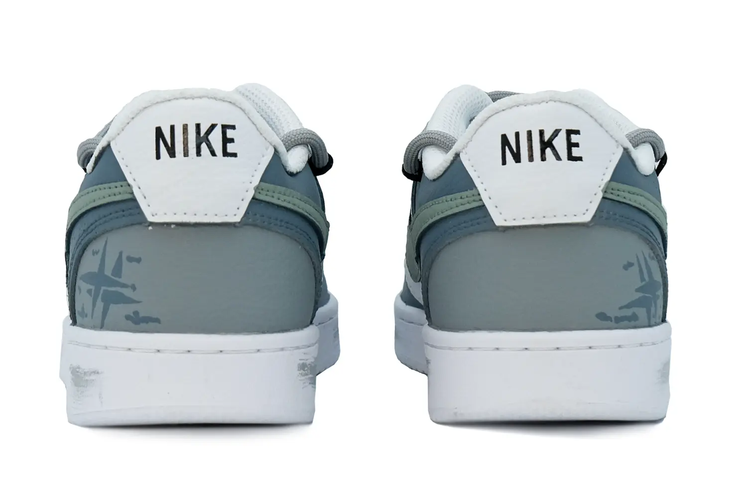

Кроссовки Nike Court Vision 1 Skateboarding Shoes Men Low-top Gray, голубой, Синий, Кроссовки Nike Court Vision 1 Skateboarding Shoes Men Low-top Gray, голубой