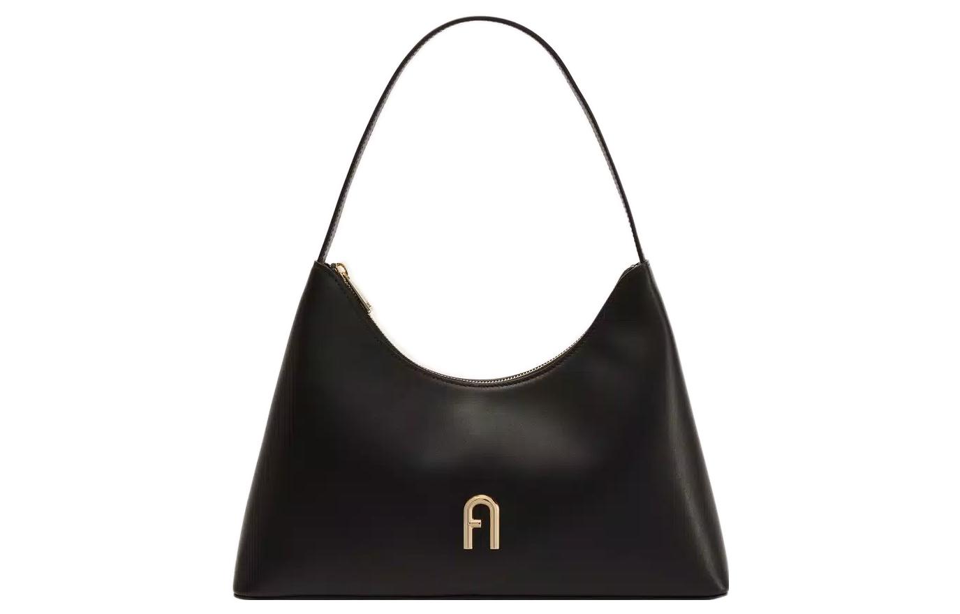 

Furla Диаманте Кожаная сумка через плечо женская черная