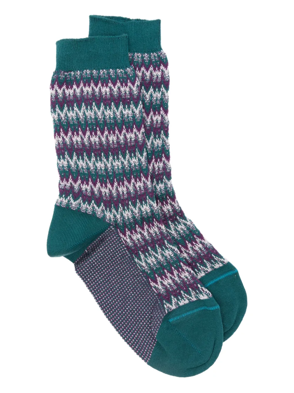 

Носки с зигзагообразным узором Missoni, зеленый
