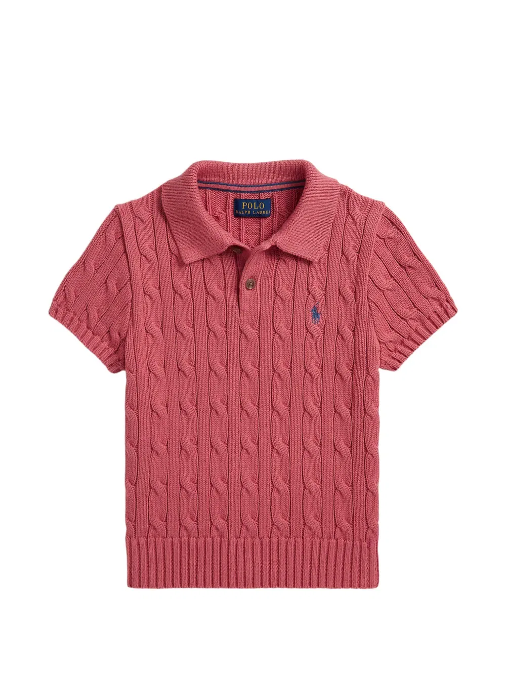 Поло с косами Polo Ralph Lauren Kids, красный