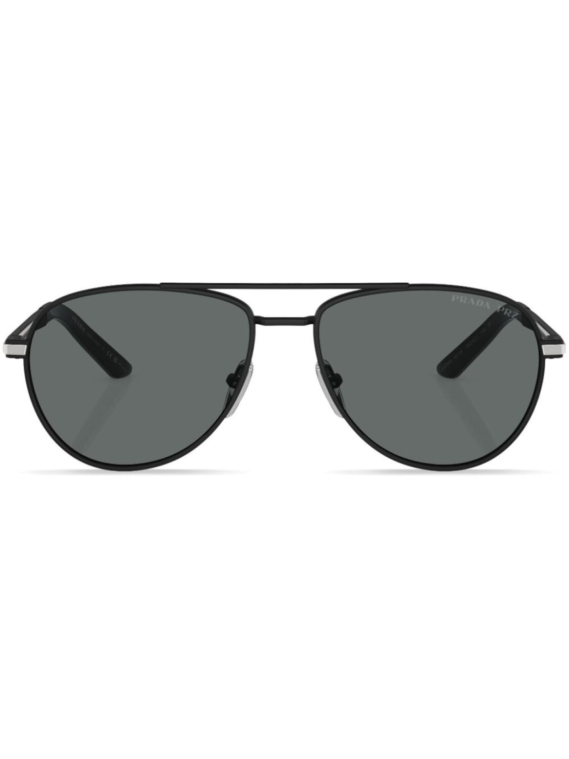 

Солнцезащитные очки-пилоты Prada Eyewear, черный