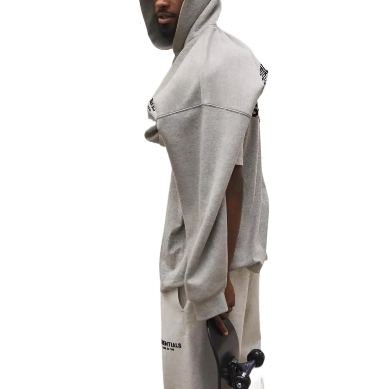 Расслабленный худи SS22 Fear Of God Essentials, Темный Овес — фото 4
