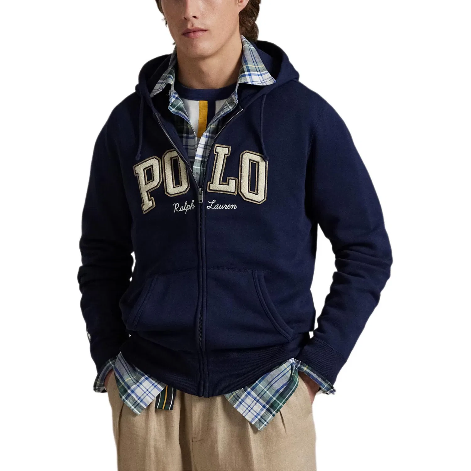 Толстовка на молнии с кулиской Polo Ralph Lauren, Marine Blue — фото 3