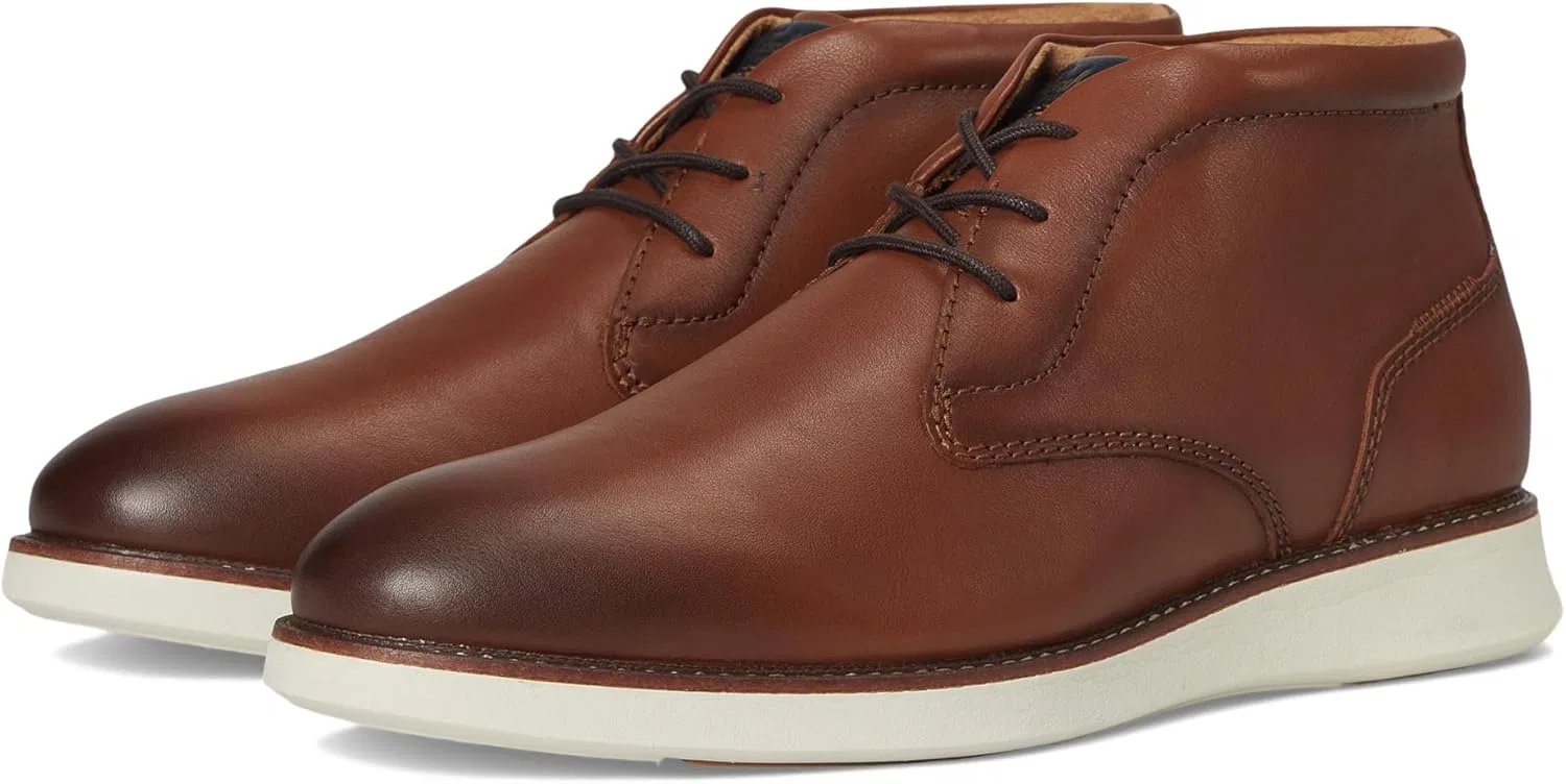 Мужские ботинки Florsheim Launch Plain Toe Chukka Boat Chukka Boots, Cognac Multi