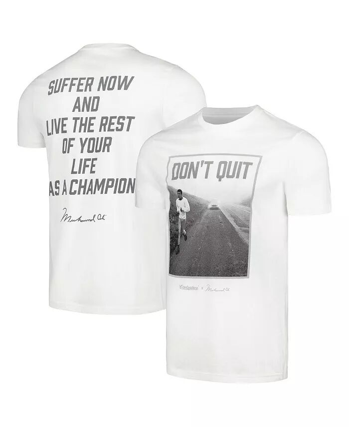 

Мужская белая футболка Мухаммед Али не сдавайся Contenders Clothing