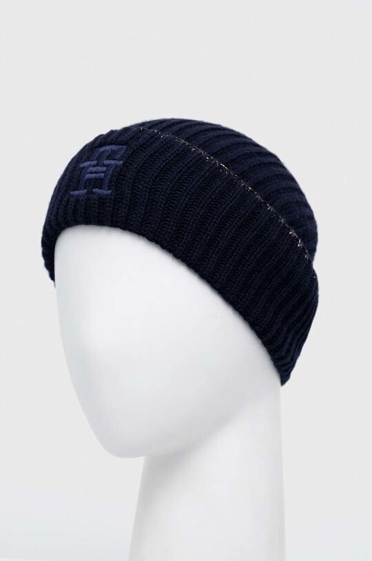 

Шапка из смесовой шерсти Tommy Hilfiger, темно-синий