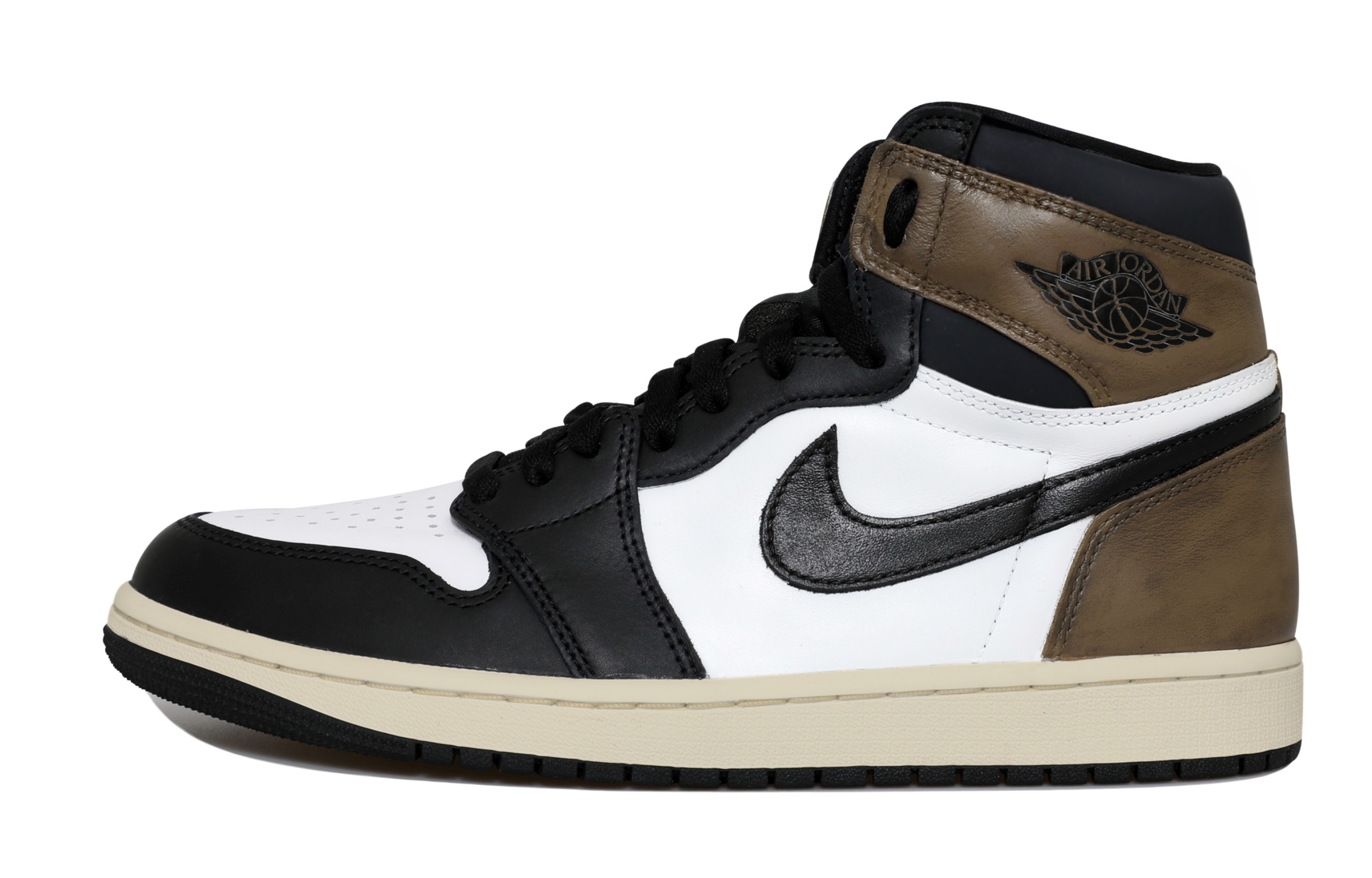 

Jordan Баскетбольные кроссовки Air 1 Black Mocha с амортизацией, противоскользящие и износостойкие, винтажные, черные, мужские