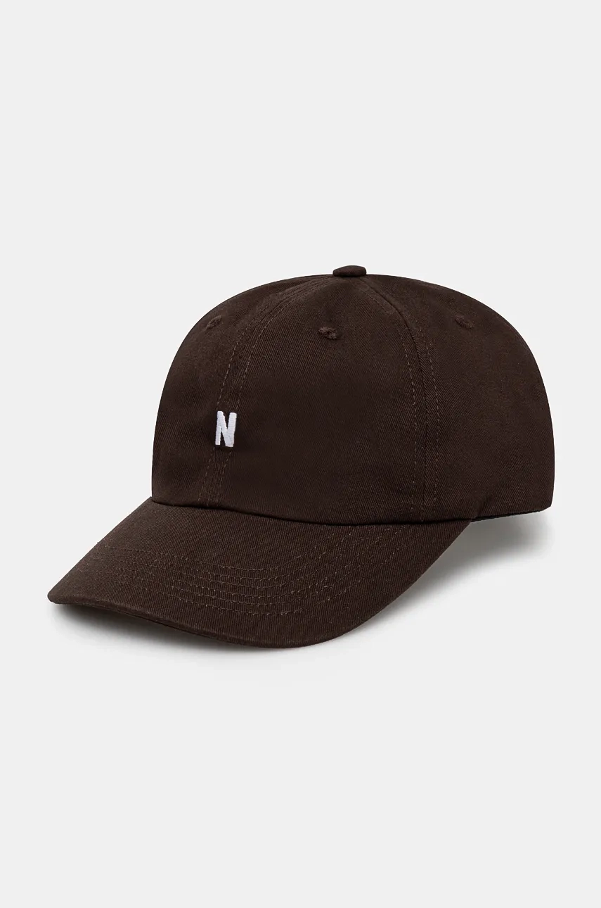

Бейсболка из хлопка Twill Sports Cap Norse Projects, коричневый