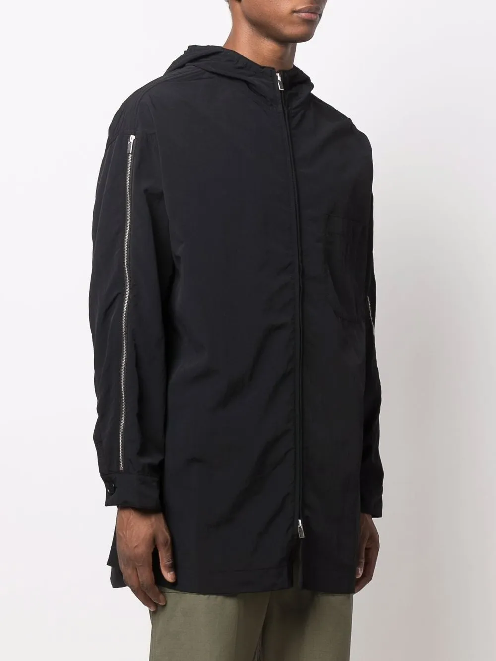 Пальто с молниями на рукавах JACQUEMUS, черный — фото 3