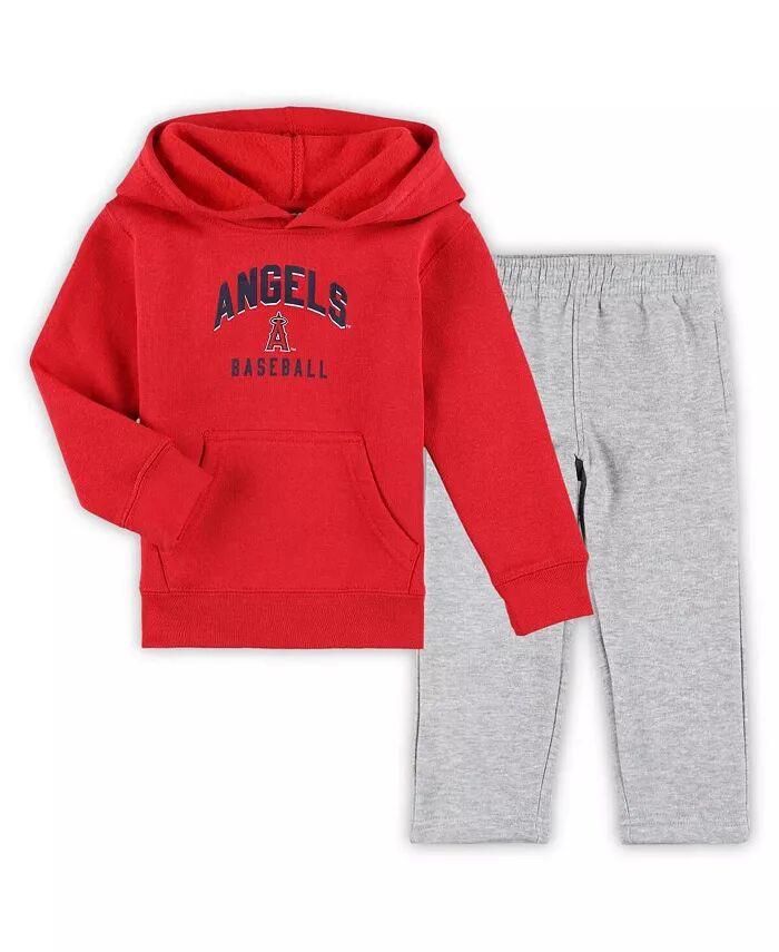 

Комплект из флисовой толстовки с капюшоном и штанов Los Angeles Angels Play-By Play, красного и серого цветов для мальчиков и девочек Outerstuff