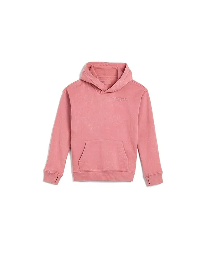 Худи Sunfaded Pullover Hoodie abercrombie kids, Dusty Rose