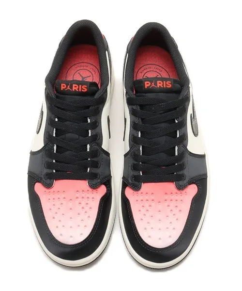 Мужские/женские кроссовки Air Jordan 1 Retro Low OG PSG JORDAN BRAND чёрные — фото 2