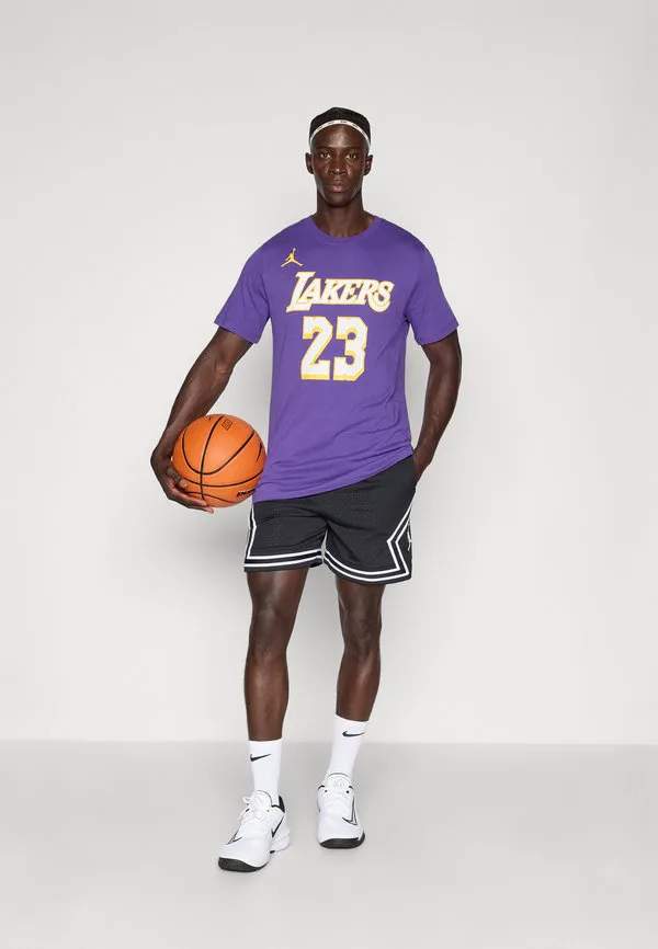 Футболка los angeles lakers, клубная одежда леброна джеймса Nike Performance, Field Purple — фото 2