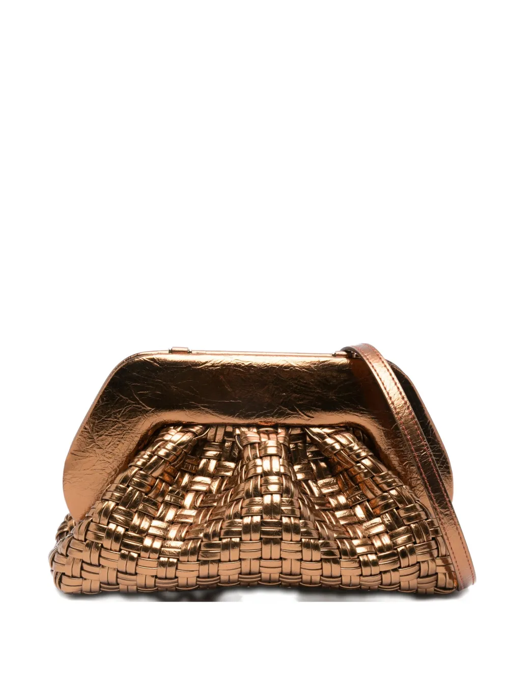 

Плетеный клатч Themoirè, коричневый