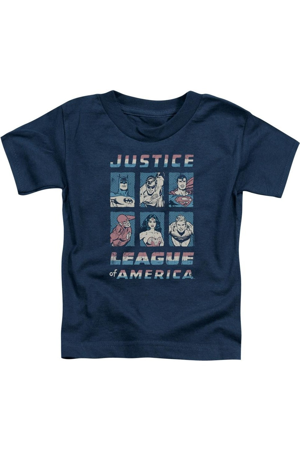 

Футболка с коротким рукавом для малышей Justice League of America American League Gildan, темно-синий