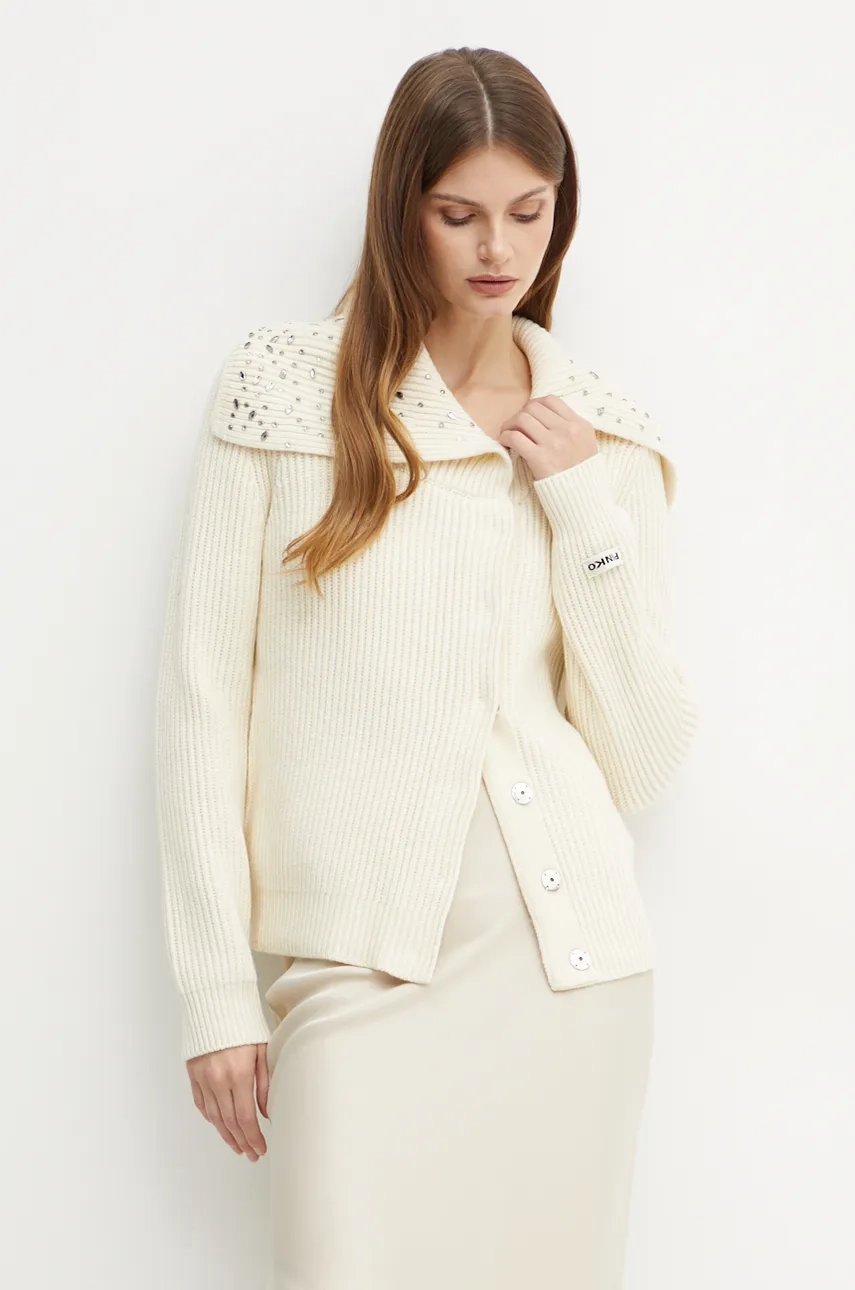 

Свитер из смесовой шерсти Pinko, бежевый