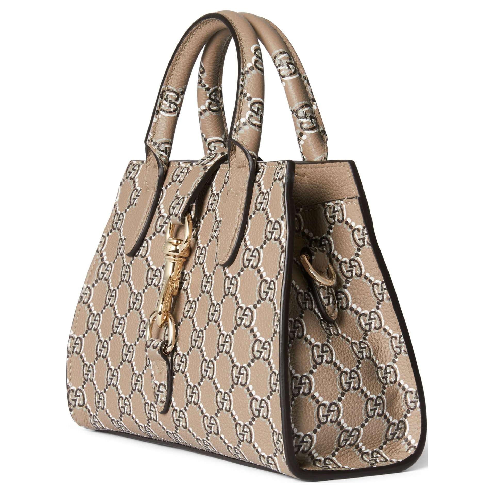 Женская кожаная сумка кроссбоди GUCCI, цвет taupe — фото 3
