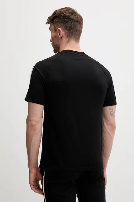 Футболка хлопковая Iconic T-Shirt BOSS, черный — фото 3