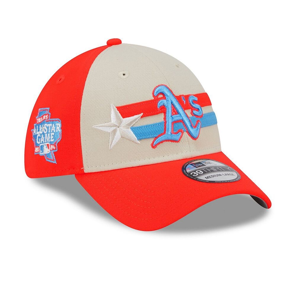

Мужская кремовая кепка New Era Oakland Athletics для Матча всех звезд MLB 2024 39THIRTY Flex Hat, цвет Oas Multi