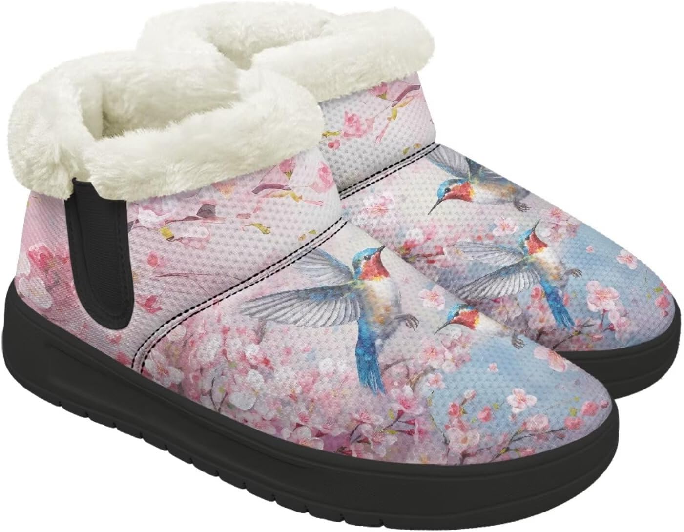 

Зимние Ботинки Forchrinse для Женщин и Мужчин, Модные Меховые Ботильоны с Меховой Подкладкой, вишневый