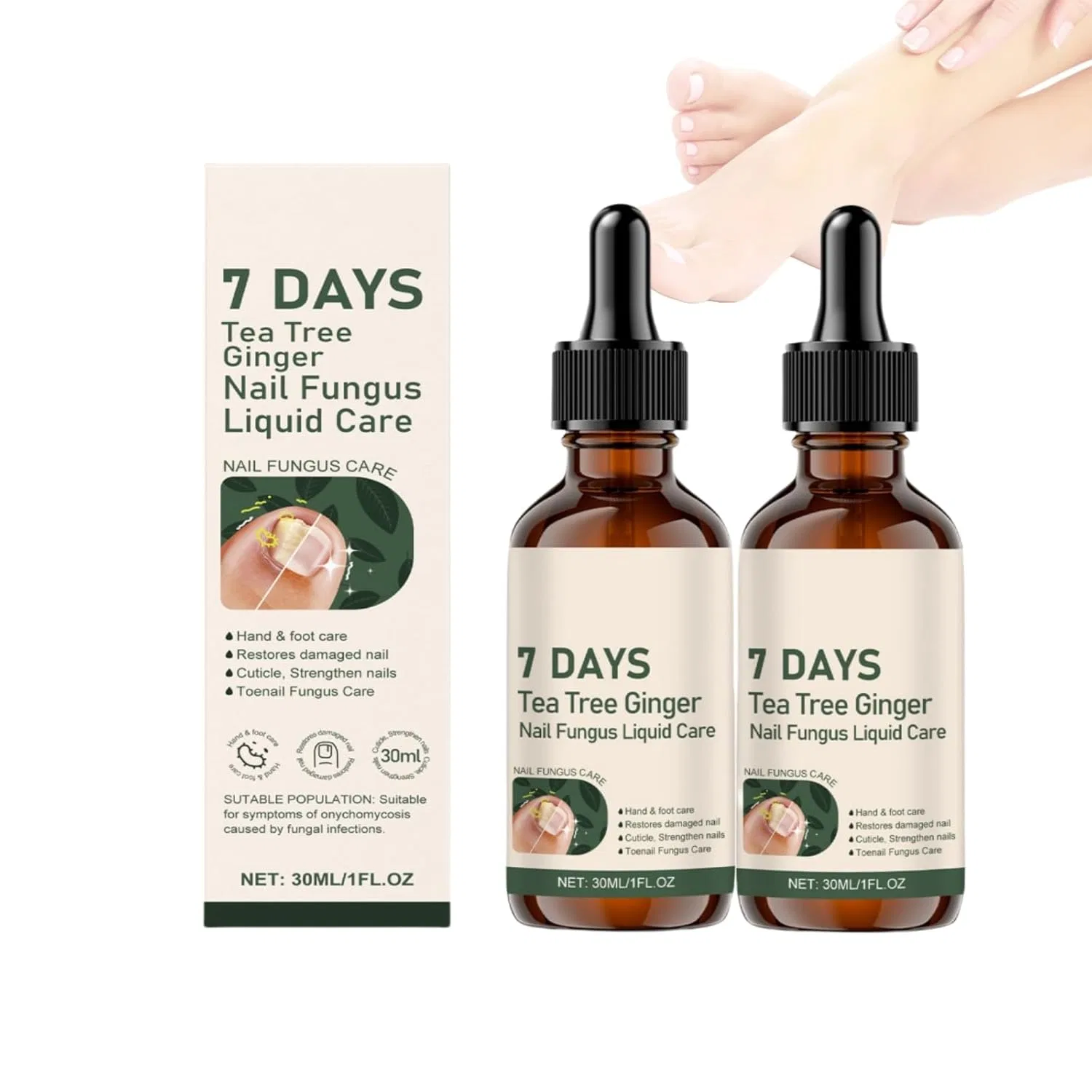 Капли от грибка ногтей с маслом чайного дерева, 30 мл (2 шт.) Generisch, Pack Of 2