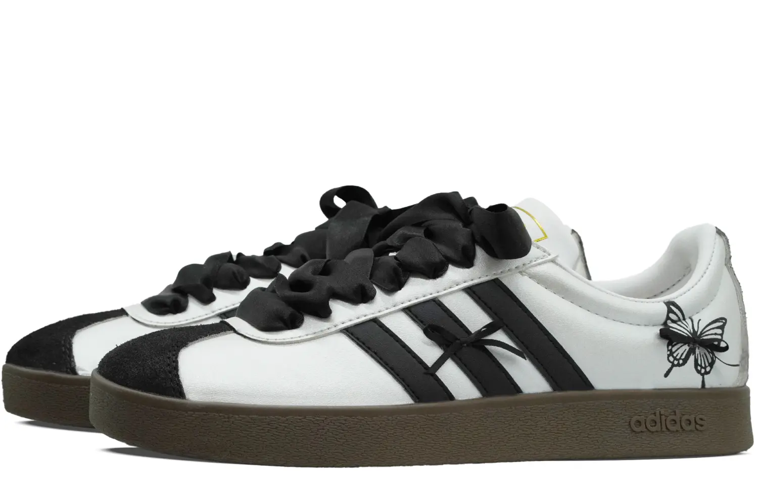 

Кроссовки adidas neo Vl Court Classic Skateboarding Shoes Unisex Low-top Black And White Silver, черный