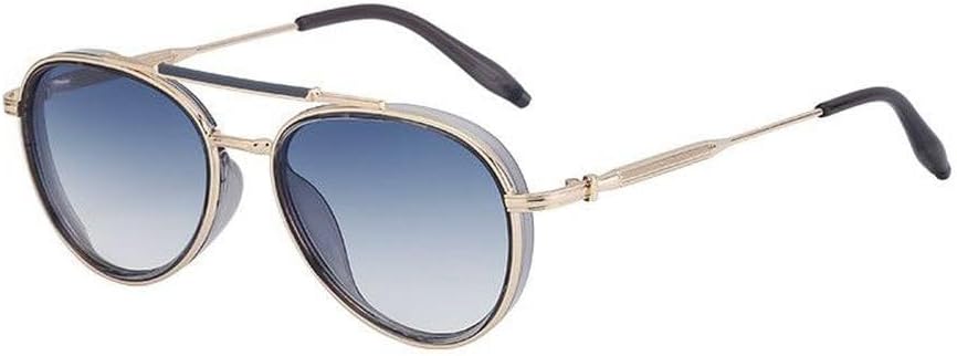 

Классические солнцезащитные очки в металлической оправе для мужчин и женщин, ретро-очки, нейтральные, для путешествий, с защитой от УФ-излучения UV400 MTZJH, C4goldblue