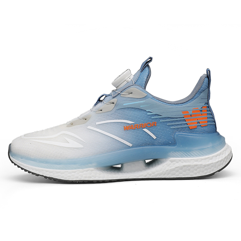 

WARRIOR Дышащие и упругие низкие кеды мужские бело-голубые, цвет White/Blue
