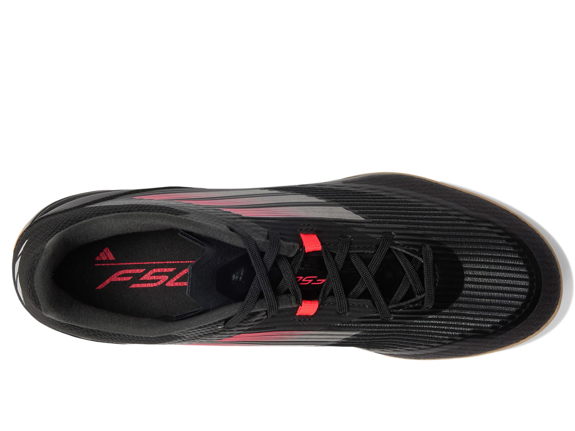Кроссовки Unisex adidas F50 League Indoor Soccer Cleats, цвет Black/Iron Metallic/Lucid Red — фото 2