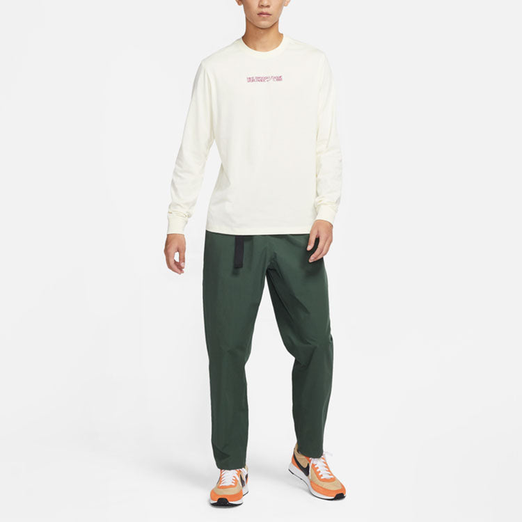 Футболка Men's Nike As Nsw Ess+ Core 3 Ls Tee Casual Breathable Round Neck Long Sleeves Coconut Milk T-Shirt DM6367-113 — фото 3