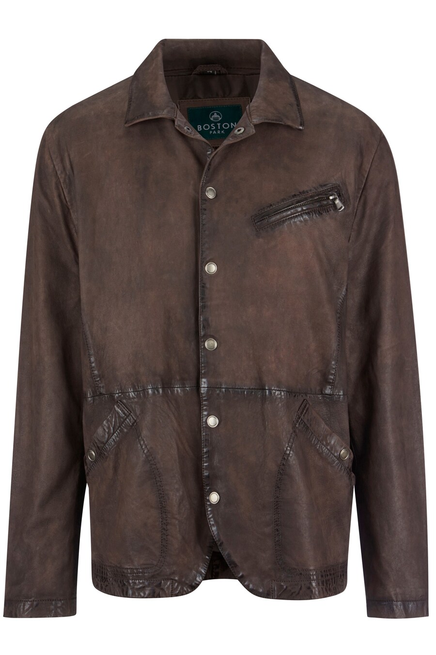 

Кожаная куртка Boston Park Between-Season Jacket, коричневый