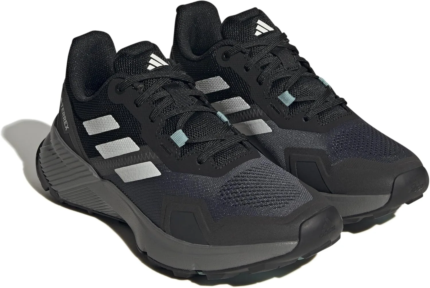 Мужские низкие кроссовки Terrex Soulstride (не для футбола) Adidas, белый/черный/серый — фото 3