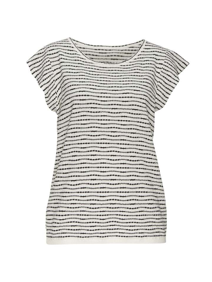 

Рубашка с круглым вырезом кремового и черного цветов Vivance