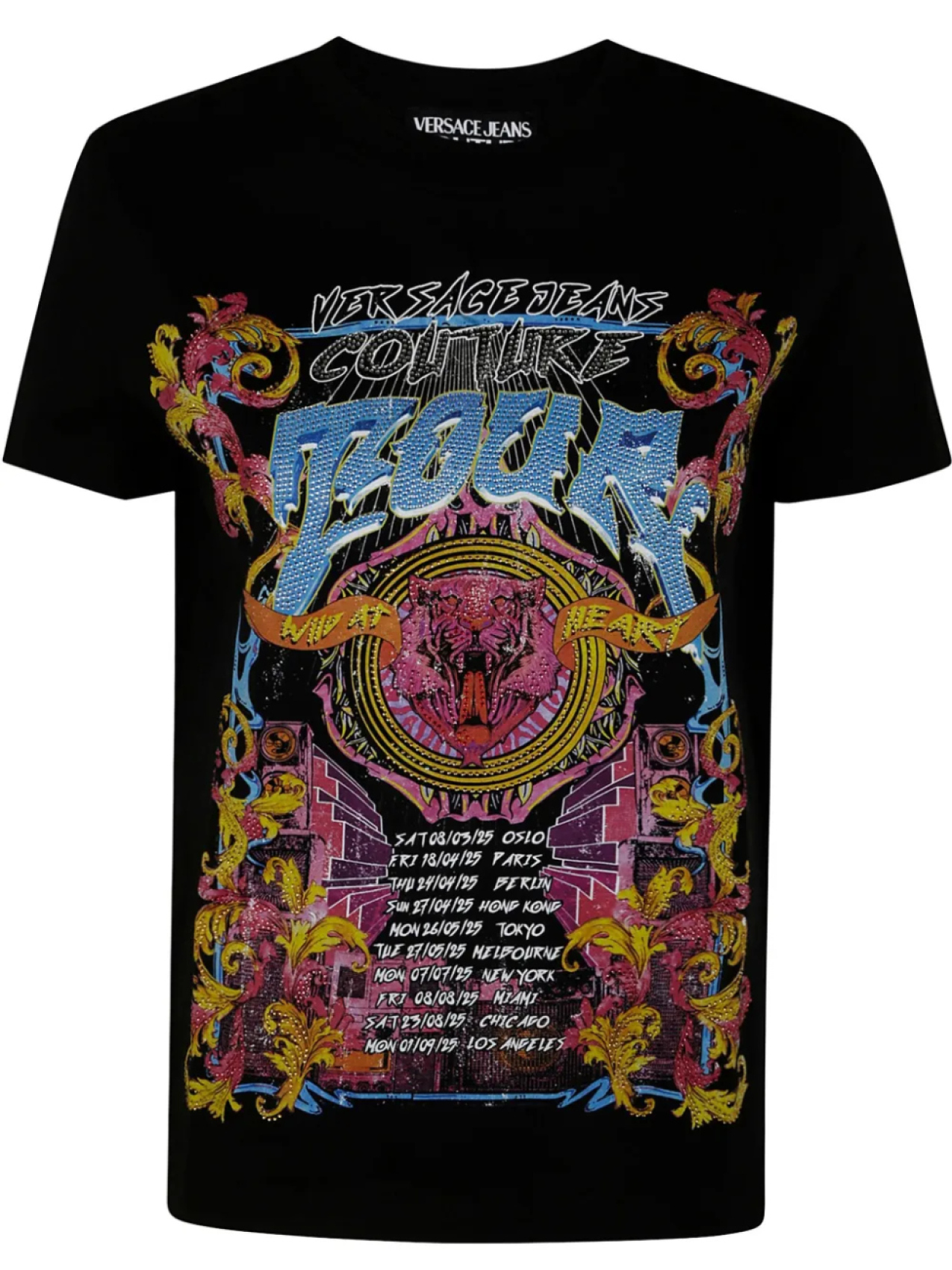 

Versace Jeans Couture декорированная футболка, черный