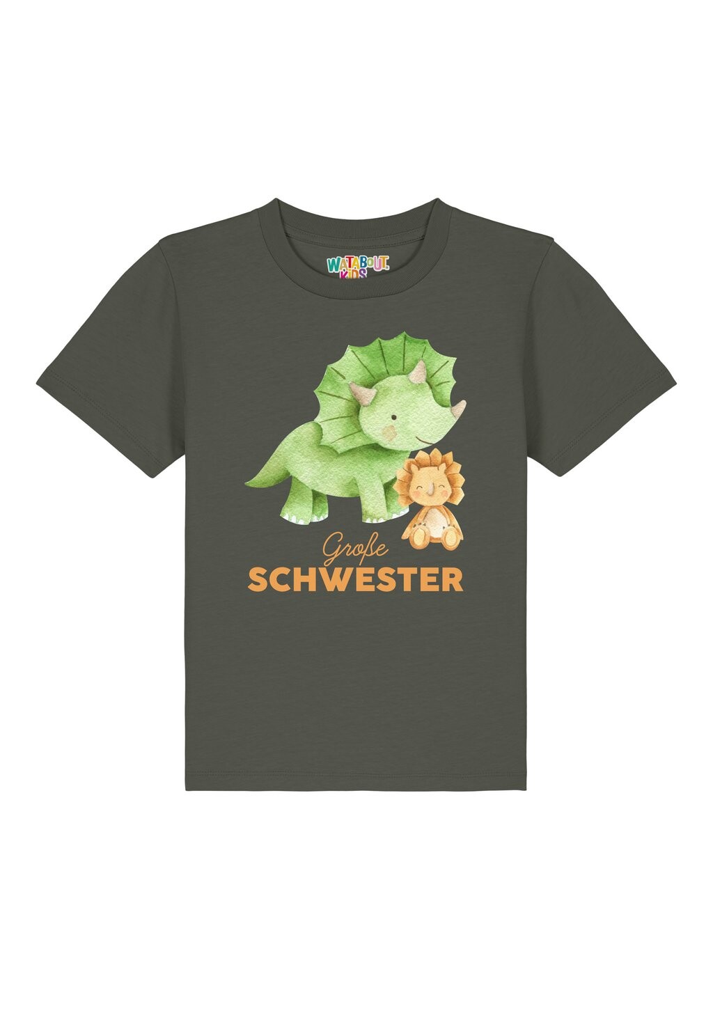 

Футболка с принтом DINOSAURIER 07 GROSSE SCHWESTER watapparel, хаки