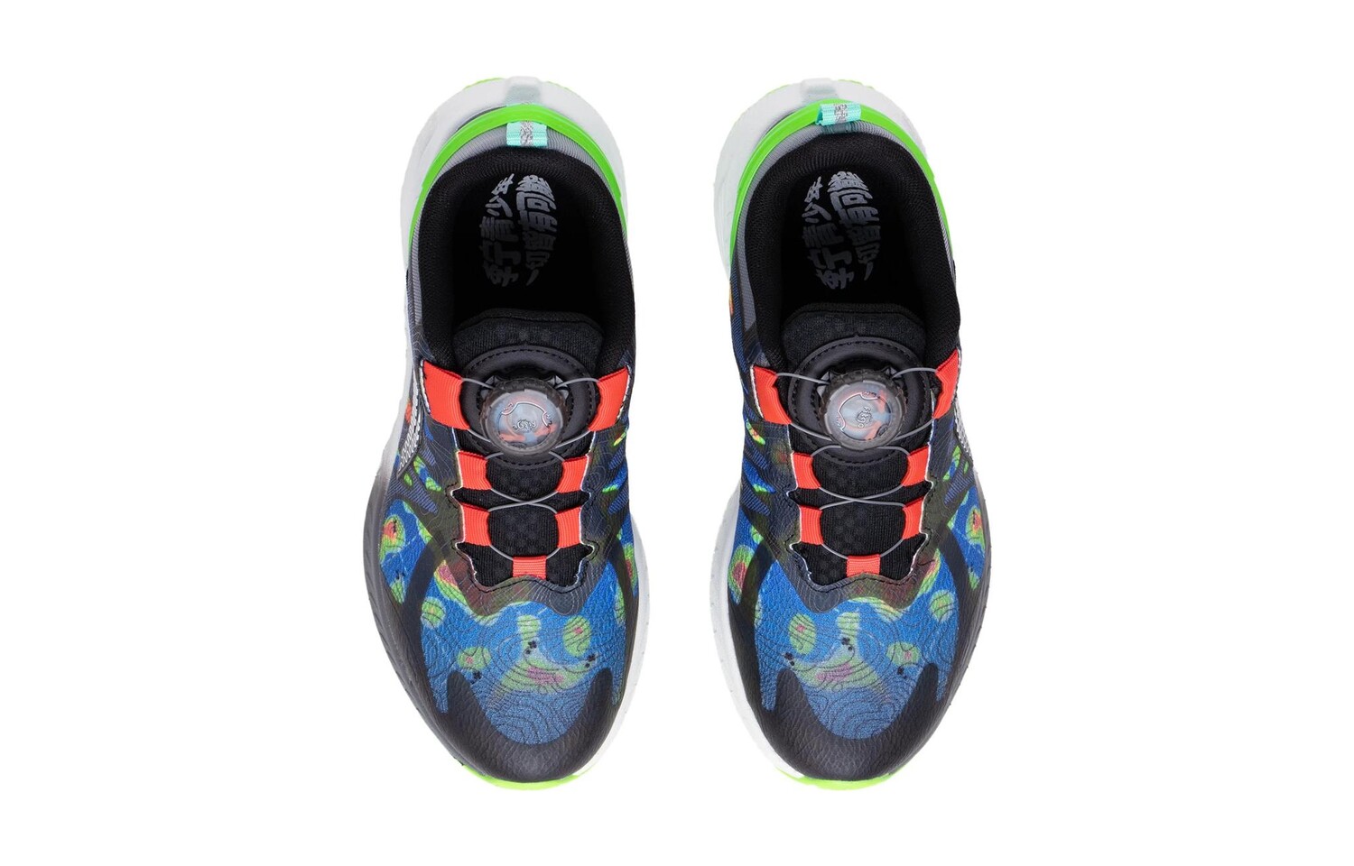 Кроссовки LINING YOUNG Kunpeng Kids Lifestyle Shoes GS Low-top Black/green — фото 4