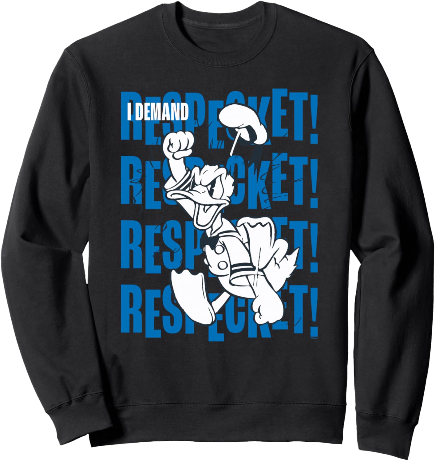 

Ретро-толстовка Disney с изображением Дональда Дака к 90-летию мультфильма «Я требую уважения!», черная, Черный, Ретро-толстовка Disney с изображением Дональда Дака к 90-летию мультфильма «Я требую уважения!», черная