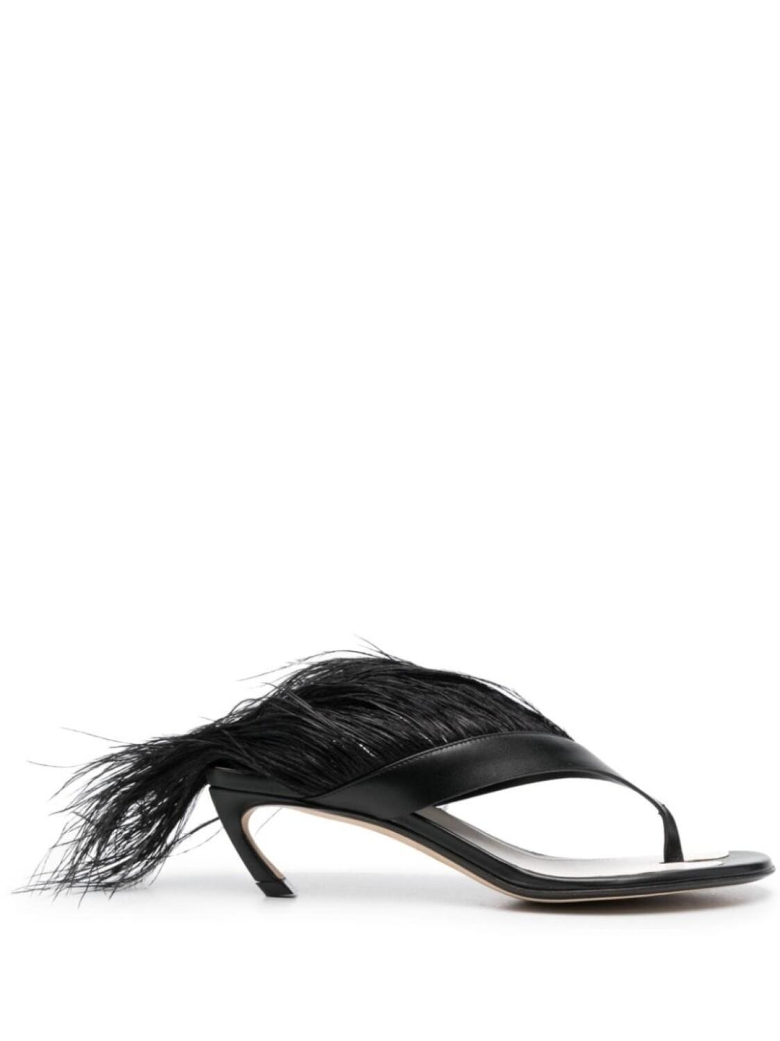 

Lanvin босоножки Feather Swing 65, черный