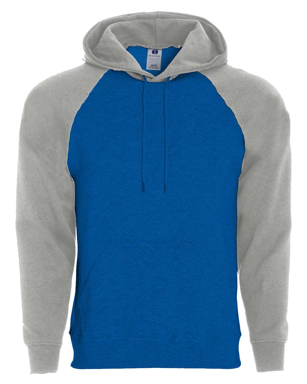 

Мужская спортивная флисовая толстовка с капюшоном и баннером Holloway, цвет royal/ athletic heather