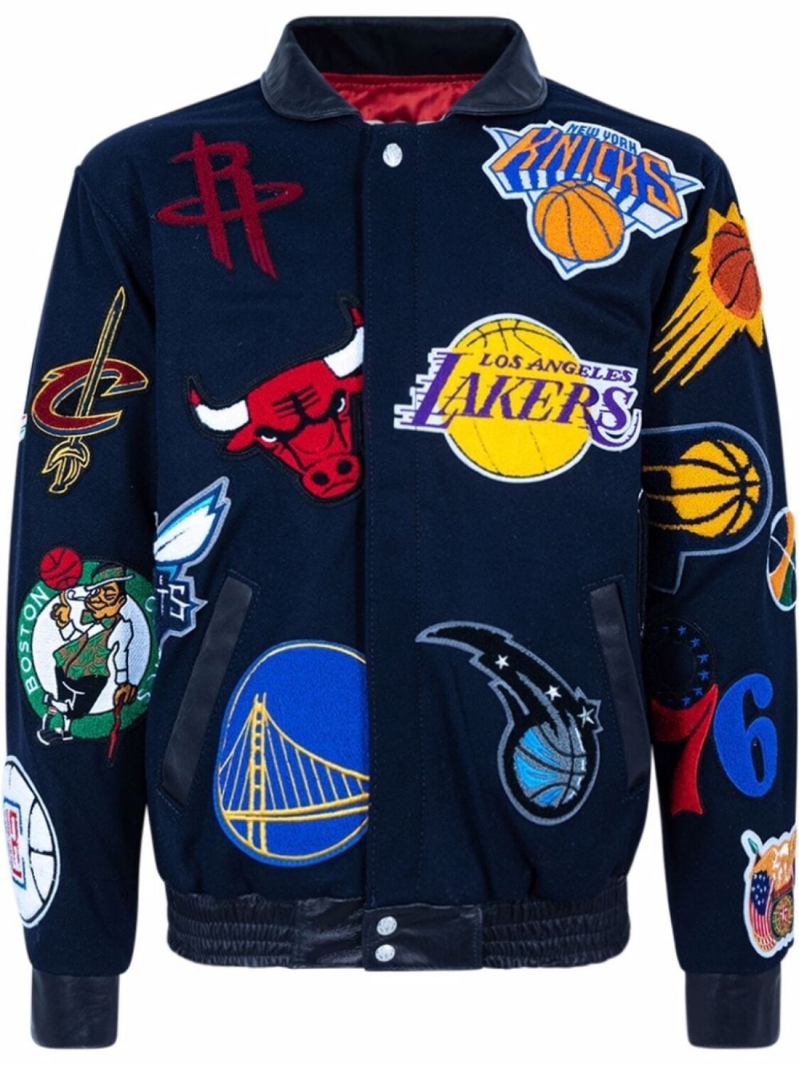

Jeff Hamilton шерстяная куртка Collage из коллаборации с NBA, синий