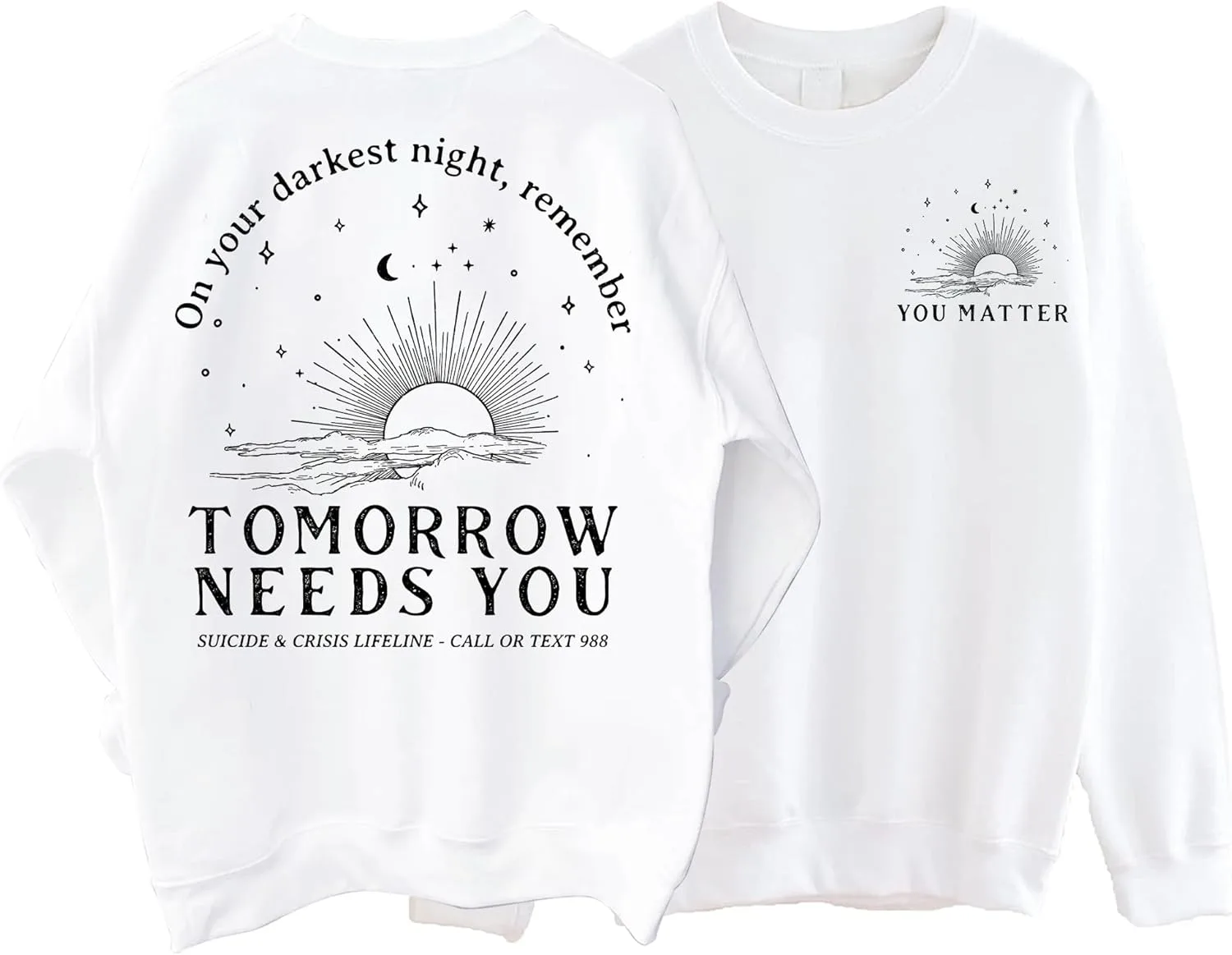 

Толстовка Suicide Awareness с принтом You Matter HBL