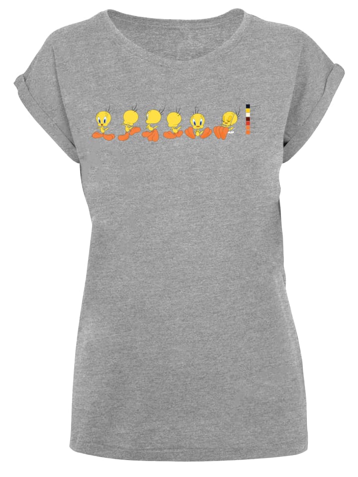 

Футболка F4NT4STIC T-Shirt Looney Tunes Tweety Pie Colour Code, пятнистый серый